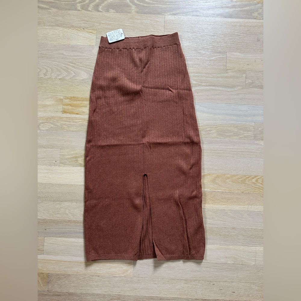 Free people Skyline Midi ribbed skirt